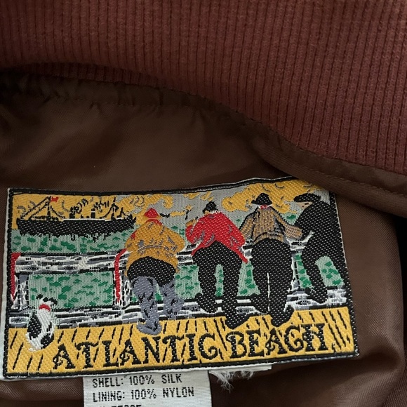 Vintage Unisex 100% Silk 90s Y2K Equestrian Print Bomber Jacket - Picture 9 of 9